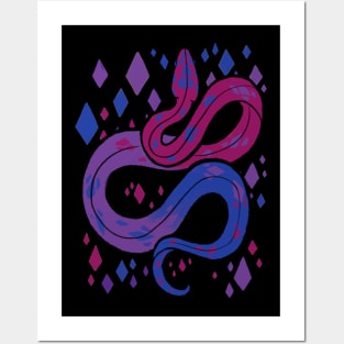 Bisexual Pride Snake Posters and Art